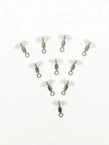 20pcs Luminous Gourd Swivel Snap Clips Fishing Line Splitter Swivels Saltwater Fishing Tackle Accessories - White - View 1