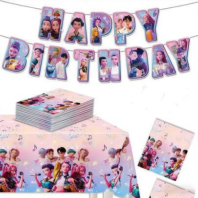 K-POP Idol Theme Party Decorations, Suitable For Fan Gatherings, Birthday Parties, And Other Occasions To Create A Unique And Joyful Decorative Atmosphere (Random Style)