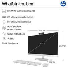 HP 27" FHD Touchscreen All-In-One Desktop |  Core Ultra 7 255U | 32GB DDR5 RAM | 1TB SSD | Windows 11 Home | White - View 3