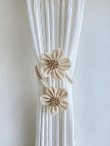Handgefertigte Blumen Vorhang Raffhalter, dekorative Vorhang Raffhalter, elegante Blumen Vorhang Raffhalter, geeignet für das Schlafzimmer - Mehrfarbig - Übersicht 6