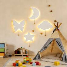 1pc/2pcs Battery Operated LED Night Light, Cute Cloud, Star, Moon, Butterfly Pattern, Home Decor, Suitable For St. Paul's Day, Easter, Valentine's Day, Birthday Gifts (Batteries Not Included) - Battery Box - View 9