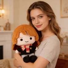 9.45英寸/24厘米哈利波特系列毛绒玩偶赫敏玩偶，可爱卡通造型，生日礼物，电影和电视剧灵感收藏品 - Hermione - 查看 2