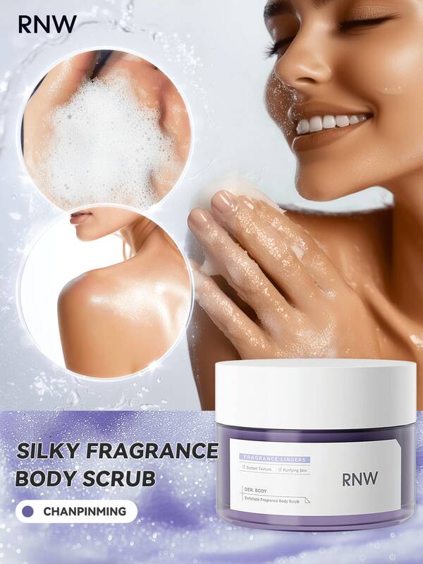 RNW 300g Body Scrub - Moisturizing Exfoliating Scrub For Body, Face, Hands, Feet - Helps Reduce Stretch Marks, Fine Lines, Wrinkles - Great Gift For Women And Men