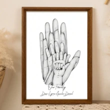 1 Stück minimalistischer benutzerdefinierter Poster Druck, Baby Hand Name Leinwand Gemälde, Wandkunst Leinwand Aufhängung, ohne Rahmen, Wohnzimmer, Schlafzimmer, Inneneinrichtung Materialien, Valentinstag Geschenke, ideale Frühlings Geschenk Leinwand, ohne Rahmen - Verschiedenfarbig - Übersicht 49