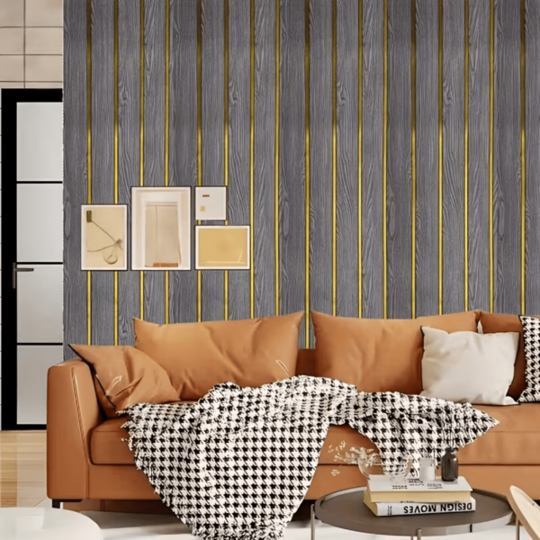 1 Roll Gray Wood Grain Self-Adhesive Wallpaper, PVC Peel And Stick Wall Paper, Thick Waterproof Easy To Apply And Remove, Suitable For Bedroom, Living Room, Ceiling, Countertop, Cabinet, Furniture And Home Decor Renovation