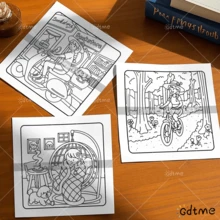 GDTME Girl's Moments: A Coloring Book Capturing The Essence Of A Girl's Life, Presenting Authentic And Beautiful Scenes. Suitable For Teens And Adults, Size 7.9x7.9 Inches, Perfect Gift For Holidays, Birthdays, Mother's Day And Father's Day - Girl's Diary 2 - View 7