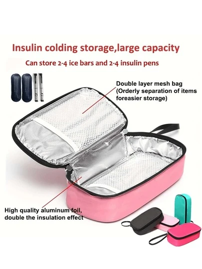 Portable Insulin Bag, Small Waterproof Bag For Outdoor Insulation And Storage Of Remaining Insulin