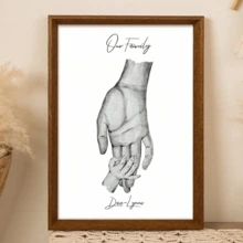 1 Stück minimalistischer benutzerdefinierter Poster Druck, Baby Hand Name Leinwand Gemälde, Wandkunst Leinwand Aufhängung, ohne Rahmen, Wohnzimmer, Schlafzimmer, Inneneinrichtung Materialien, Valentinstag Geschenke, ideale Frühlings Geschenk Leinwand, ohne Rahmen - Verschiedenfarbig - Übersicht 24