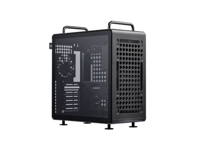 Cooler Master QUBE 540 Caja de torre media ATX de alto flujo de aire, GPU máx. de 415 mm, diseñada lista para RTX 5090|RX 9070 XT, vidrio templado, diseño modular y personalizable, panel de E/S reversible - Hierro Stardust