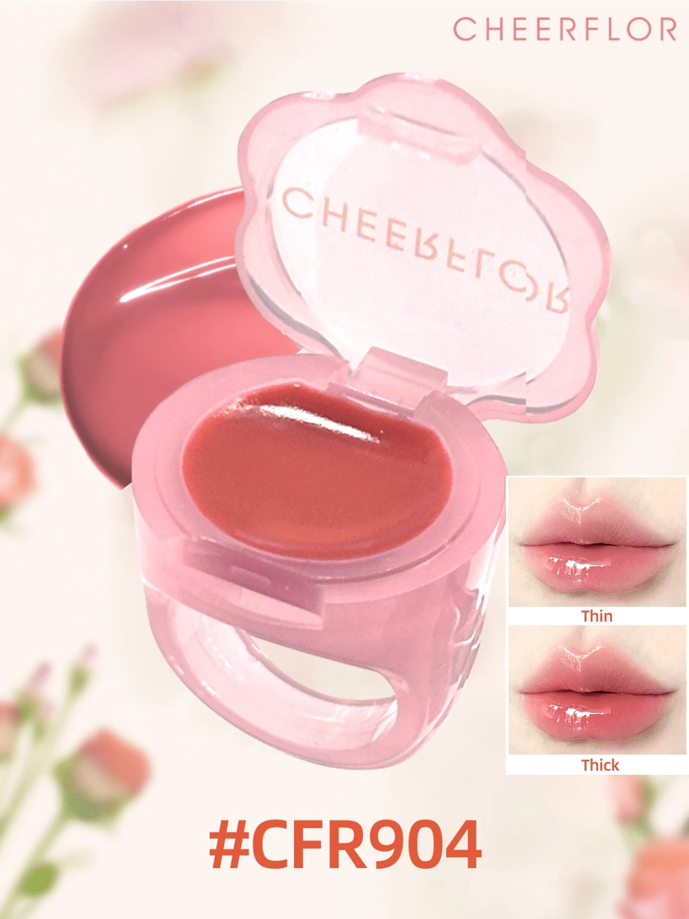Girls' Bowknot Glossy Mirror Lip Gloss, Lightweight Transparent Lipstick Texture, Long-Lasting Color, Moisturizing, Infused With Botanical Extracts, Hyaluronic Acid, Cunila Seed Oil And Magnolia Seed Oil, Diamond Plumping Lip Gloss, For Everyday Makeup - CFR904 - 查看 1
