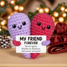 4pcs/Set Handmade Crochet Desktop Decor Figurines, Cute Sci-Fi Dolls, Ideal Birthday/Friendship Gift For Best Friends, Sisters, Mom, Grandma, Coworkers, Family, Positive Emotion Support, Creative Party/Valentine's Day/Thanksgiving Plush Doll Ornament - Multicolor - View 15