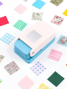 1pc Square Hole Punch Tool, Suitable For Crafts, Scrapbooking, Card DIY, 1x1 Inch Equilateral Square - Multicolor - View 9