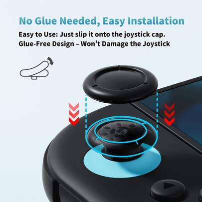 IINE 2 / NS2 ジョイパッド用 6個入り サムスティック 交換用キャップ、ゲームアクセサリー、ジョイスティックキャップ、簡単取り付け、TPE素材、オリジナルのグリップ感を保持