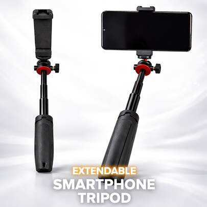 Gậy selfie kiêm chân máy có thể kéo dài với ngàm gắn điện thoại, làm bằng hợp kim nhôm và ABS, có thể gập lại, chân đế để bàn di động với ngàm 1/4", giá đỡ ổn định có thể điều chỉnh cho chụp ảnh điện thoại thông minh, quay vlog và phát trực tiếp.