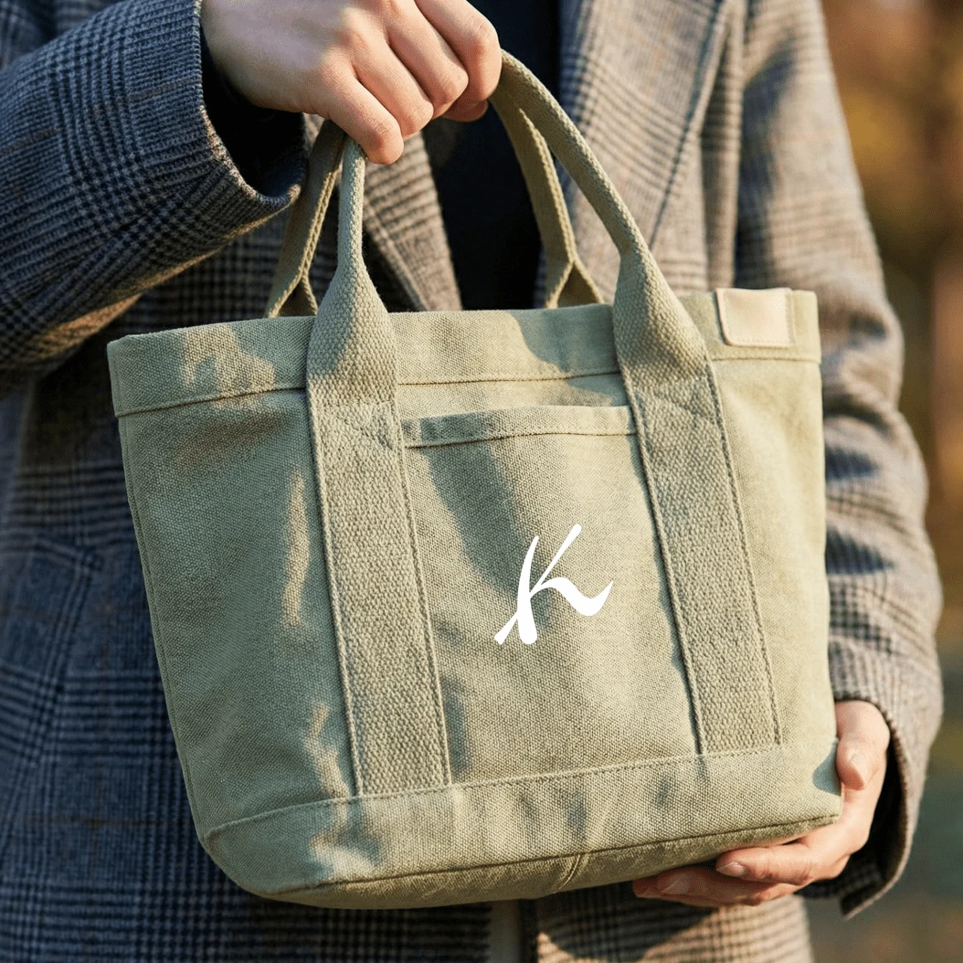 Women Tote Bags - Green (White) - View 1
