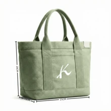 Women Tote Bags - Green (White) - View 4