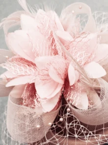 1 Peça Fascinadores Chapéus para Mulheres Chapéu Pillbox Anos 20, 30 e 50 Chapéu Vintage Cartola Flor Véu Chapéu de Chá de Casamento - Rosa empoeirado - Visão 6