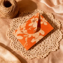 10个复古中式高档花卉信封套装，10*11厘米，适用于浪漫节日贺卡、明信片、邀请函、文具装饰和礼品赠送 - 彩色 - 查看 33