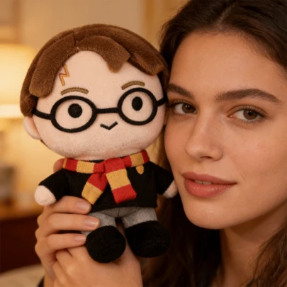 Muñeco de peluche de la serie  de Miniso, muñeco de peluche de Harry, diseño de dibujos animados lindo, regalo de cumpleaños, inspirado en la película/serie de TV, 22cm/8.66 pulgadas