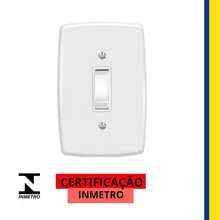 INTERRUPTOR 1 TECLA SIMPLES  linha PLUS Walma - Branco - Visão 3