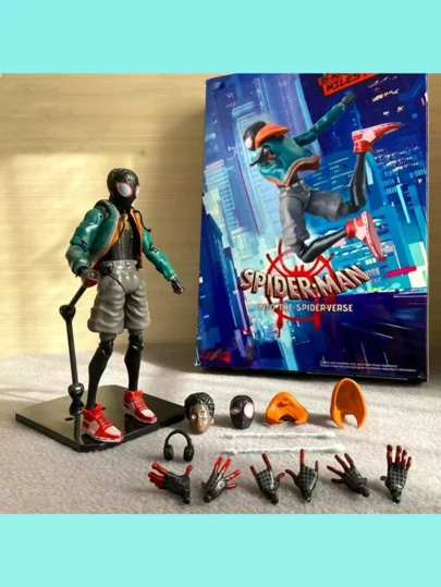 New Arrival Hot Selling Revoltech Miles Morales Posable Action Figure Toy Collectible Model Doll, Suitable For Display, Office Desk Decor, Birthday Gift