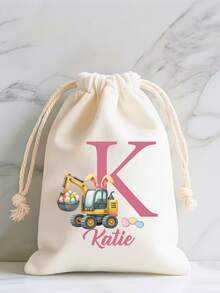 Custom Tote Bags, Personalized Children's Gifts, Children's Presents, Name Tote Bags, Modern Names, Children's Bags, Easter, Rabbit Excavator, Spring, Easter Eggs, Easter Excavator, Custom Gift Bags, Alphabet Gift Bags, Custom Easter Bags, Easter Bags, Easter Tote Bags, Children's Easter Bags, Easter Egg Treasure Hunt Bags, Easter Gift Bags For Boys, Easter Gift Bags For Girls, Rabbit Excavator Gift Bags, Custom Easter Gifts - Multicolor - View 10