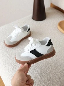 1 Pair Children's Casual Sneakers, Spring/Autumn New Girls Shoes, Boys Shoes, Trainers - Beige - View 3