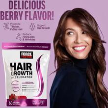 ForceFactor Hair Growth Accelerator, Mixed Berry, 60 Soft Chews - Mặc định - Xem 1