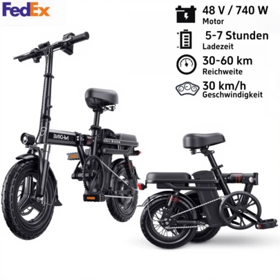 Elektrofahrrad für Erwachsene, Nennleistung 400 W, Reichweite 25-30 Meilen, aus hochfestem Stahl gefertigt, LCD-Instrumententafel, Schnellladefunktion in 6-8 Stunden.