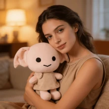 10.24英寸/26厘米哈利波特系列多比毛绒玩具，可爱卡通生日礼物，电影和电视剧主题收藏品