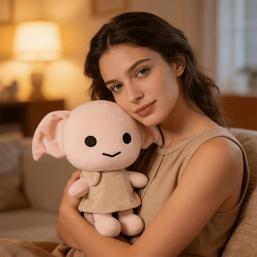 10.24英寸/26厘米哈利波特系列多比毛绒玩具，可爱卡通生日礼物，电影和电视剧主题收藏品