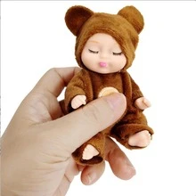 可爱4.33英寸仿真重生娃娃玩具，迷你萌萌睡着的儿童系列娃娃，卡通动物玩具，适合儿童生日礼物，激发想象力的玩具 | 奇趣玩具设计 | 柔软材质 - 彩色 - 查看 1