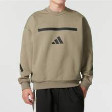 adidas Z.N.E.系列 SWEATSHIRT 舒適圓領輕薄衛衣 男款 土褐色 - 土褐色 - 查看 5