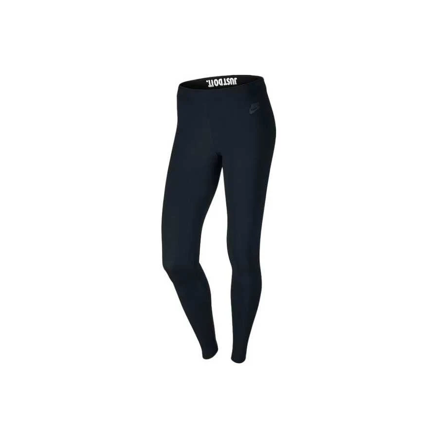Quần tập yoga/thể dục cạp cao in logo Nike Sportswear, màu đen. - màu đen - Xem 1