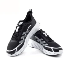 Adidas 男鞋女鞋新款休閒運動跑步鞋 - 黑色/銀色 - 查看 1