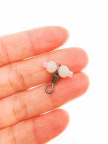 20pcs Luminous Gourd Swivel Snap Clips Fishing Line Splitter Swivels Saltwater Fishing Tackle Accessories - White - View 3