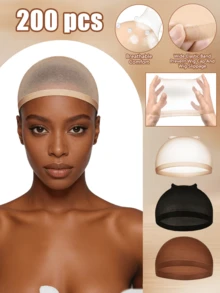 High Definition Wig Cap, Ultra-Thin Transparent Wig Cap, Suitable For Lace Front Wigs, Elastic Nylon Material, Women Wig Cap - Khaki - View 2