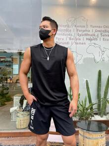 Quần short thể thao và thường ngày in chữ Nike, dành cho nam, màu đen. - màu đen - Xem 5