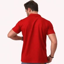 LUZZIAN Men's Polo Shirt Brazil Premium Piquet Knit Sporty - Đỏ - Xem 3