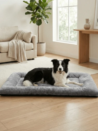 PETSIN Soft Plush Pet Mat For Dogs - Thick, Comfortable And Warm, Suitable For Small, Medium And Large Dogs And Cats, Christmas Gift, Dog Sleeping Mat For Winter - Large Size, Reversible, Comfortable All Season, Polyester Fiber Filled, Suitable For Extra Small To Large Dog Breeds - Pet Bedding, Comfortable Pet Furniture, Plush Pet Furniture, Durable Pet Furniture