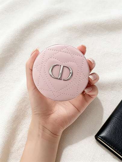 Christian Dior Pink Heart-Shaped Handheld Mirror/Compact Makeup Mirror