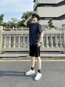 Nike Dri-Fit PARK III 速乾舒適百搭繫帶五分褲運動短褲 男款 黑 - 黑色 - 查看 9