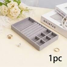 1pc Jewelry Storage Tray - Ideal For Organizing Earrings, Bracelets, Necklaces, Brooches, Watches, And Other Accessories. Perfect For Tidying Up Desks, Vanities, And More. - Multicolor - View 9