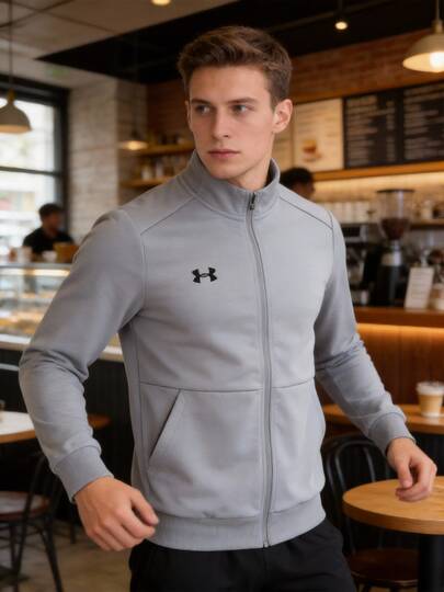 Under Armour 運動外套男夾克針織運動訓練跑步健身休閒外套上衣 23600304-014
