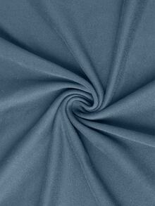 少女休闲印花圆领短袖T恤，深灰色，夏季上衣 - 霧霾藍 - 查看 6