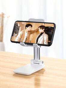 1pc Adjustable Foldable Phone/Tablet Stand - Portable Multifunctional Desk/Bedside/TV Viewing Live Stream Holder, Ergonomic Simple Design - Multicolor - View 3