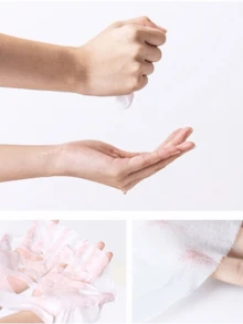 100/50/30/15pcs Portable Compressed Facial Cleansing Sheets - Beauty Salon Grade Non-Woven Compressed Cleansing Wipes - Multicolor - View 3