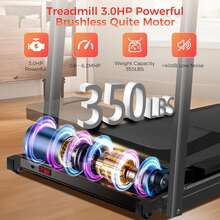 Treadmill With Handles, Upgraded Small Treadmills Home, Portable Electric Treadmills For Home 300 Lbs Capacity,Walking Pad Treadmill,Lightweight Folding Foldable Walking Pad With LED Display - View 4