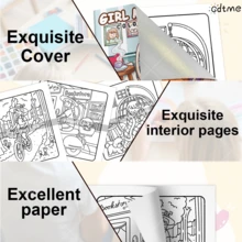 GDTME Girl's Moments: A Coloring Book Capturing The Essence Of A Girl's Life, Presenting Authentic And Beautiful Scenes. Suitable For Teens And Adults, Size 7.9x7.9 Inches, Perfect Gift For Holidays, Birthdays, Mother's Day And Father's Day - Girl's Diary 2 - View 8