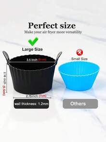 3pcs/1pc New Arrival Silicone Air Fryer Baking Cups, Muffin Pans, Egg Tart Cake Molds, Reusable Silicone Air Fryer Liners - Essential Kitchen Accessories - Multicolor - View 4